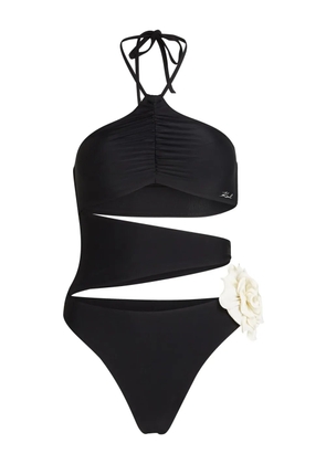 Karl Lagerfeld DNA flower swimsuit - Black
