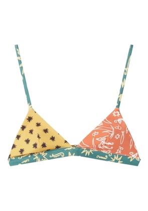 Donde Esteban star-print triangle bikini top - Multicolour