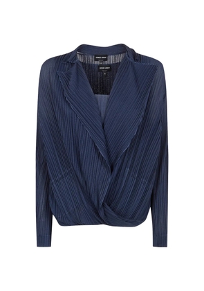 Giorgio Armani pleated blouse - Blue