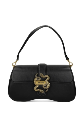 Just Cavalli snake-detail shoulder bag - Black
