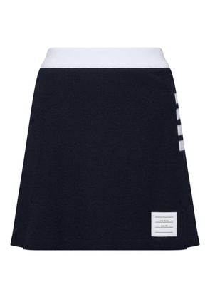 Thom Browne pique 4-bar pleat mini skirt - Blue