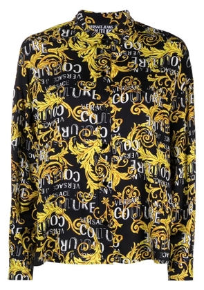 Versace Jeans Couture baroque logo-print shirt - Black