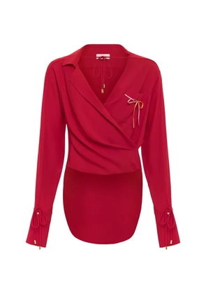 Hellessy Cleo draped pocket shirt - Red