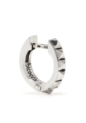 Emanuele Bicocchi pyramid stud huggie hoop earring - Silver
