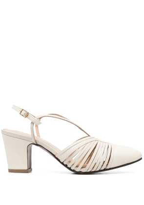 Giuliva Heritage strappy slingback leather pumps - Neutrals