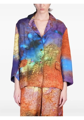 YAVI abstract-print blazer - Blue