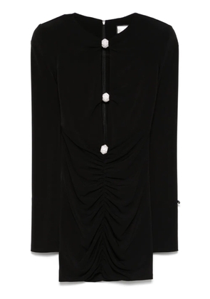 NISSA crystal-embellished mini dress - Black