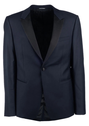Emporio Armani virgin wool blazer - Blue