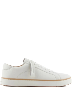 Emporio Armani leather lace-up sneakers - White
