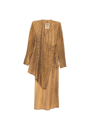 Uma Wang diamond jacquarded kunto warp jacket - Yellow