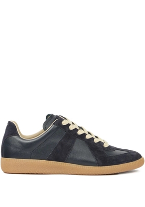 Maison Margiela suede and leather lace-up sneakers - Black