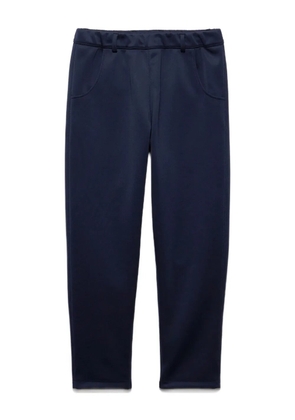Prada triangle-logo drawstring-waistband trousers - Blue