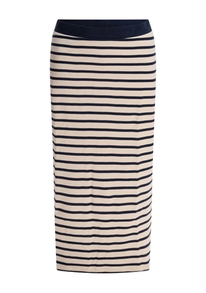 Ines De La Fressange striped-pattern midi skirt - Blue