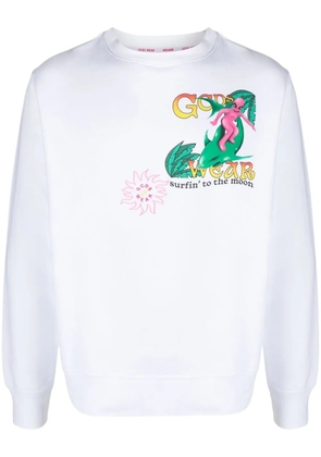 GCDS graphic-print crew-neck sweatshirt - White