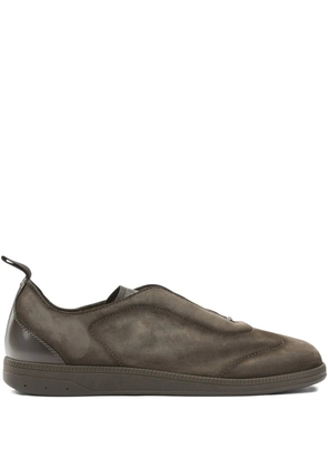 Santoni panelled leather sneakers - Neutrals