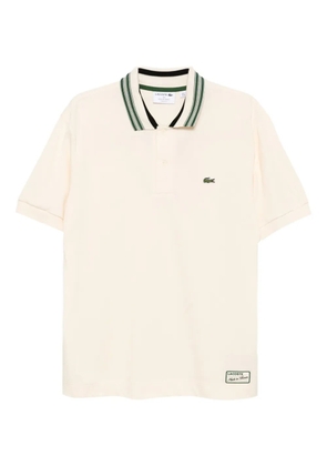Lacoste logo-embroidered polo shirt - Neutrals