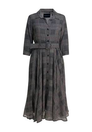 Samantha Sung checked belted dress - Grey