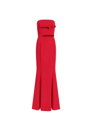 Jenny Packham Pamela bow-detail strapless maxi dress - Red