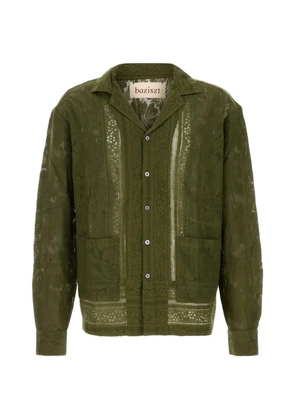 Baziszt lace-detail shirt - Green
