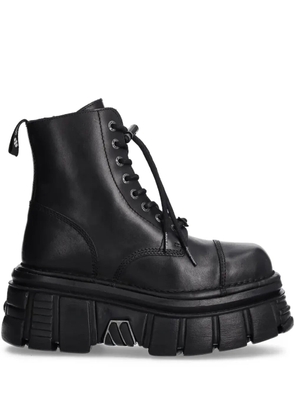 NEW ROCK 80mm lace-up platform boots - Black