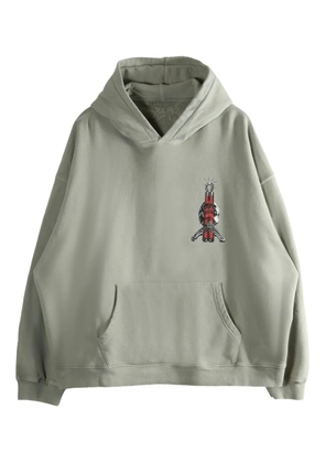 D-R-G-N graphic-print hoodie - Neutrals
