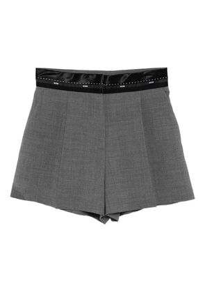 MSGM logo-waistband shorts - Grey