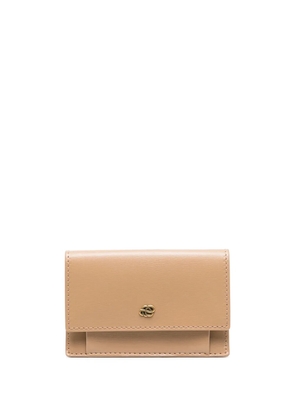 By Malene Birger Aya logo-plaque wallet - Neutrals