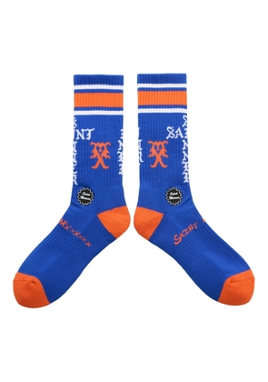 SAINT MXXXXXX ribbed-detail socks - Blue
