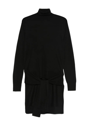TOTEME double-sleeve tie-front turtleneck dress - Black