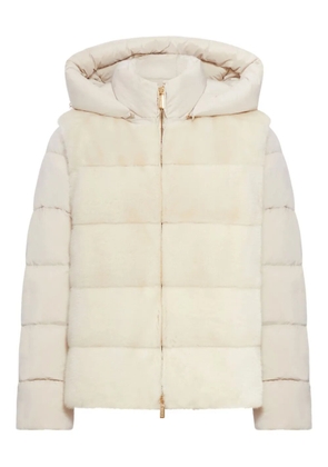 Moorer hooded quilted jacket - Neutrals