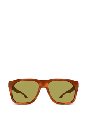 Gucci Eyewear geometric-frame sunglasses - Brown