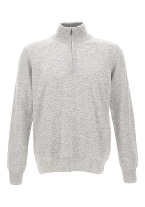 Della Ciana zip stand-up collar sweater - Grey