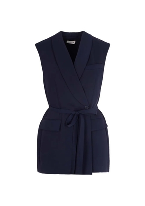 P.A.R.O.S.H. belted wrap gilet - Blue