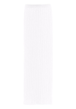 Ferragamo side-slit knit skirt - White