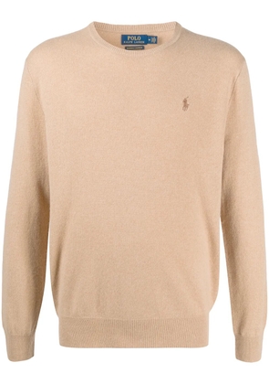 Polo Ralph Lauren embroidered logo cashmere pullover - Brown