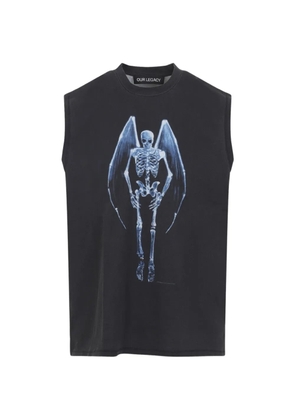 OUR LEGACY fallen-angel-print vest - Black