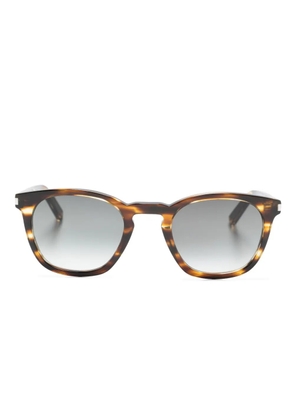 Saint Laurent Eyewear round-frame tortoiseshell-effect sunglasses - Brown