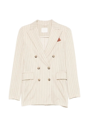 Circolo 1901 striped double-breasted blazer - Neutrals