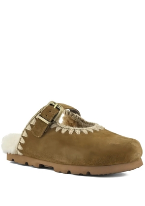 Mou Winter Bio buckle clogs - Brown