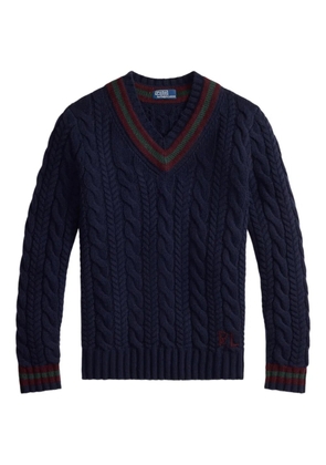 Polo Ralph Lauren cable-knit V-neck sweater - Blue