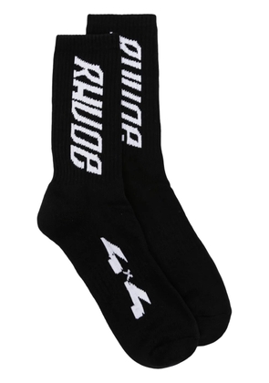 RHUDE logo-jacquard ankle socks - Black