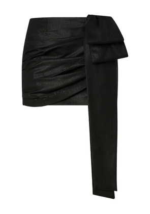 PINKO bow-detail draped mini skirt - Black