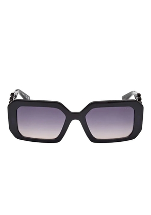 GUESS EYEWEAR cable-link rectangle-frame sunglasses - Black