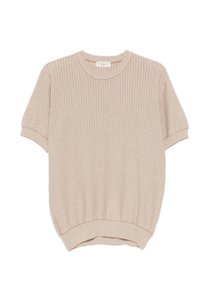 Piacenza Cashmere short-sleeve top - Neutrals