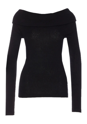 Lisa Yang Claudina boat-neck long-sleeves top - Black