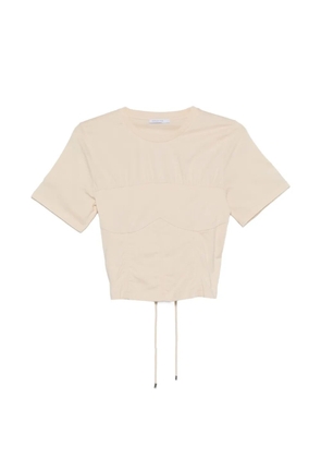 Patrizia Pepe bustier laced T-shirt - Neutrals