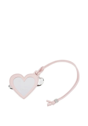 GANNI heart embellished keyring - Pink