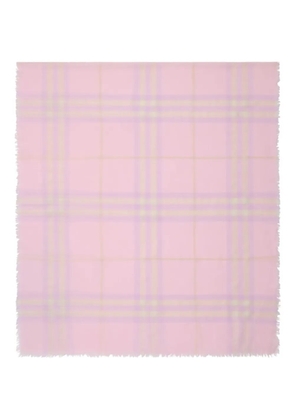 Burberry check wool scarf - Pink