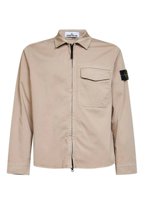 Stone Island logo-patch pocket jacket - Neutrals