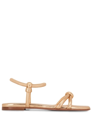 Gianvito Rossi knot-detail flat leather sandals - Gold